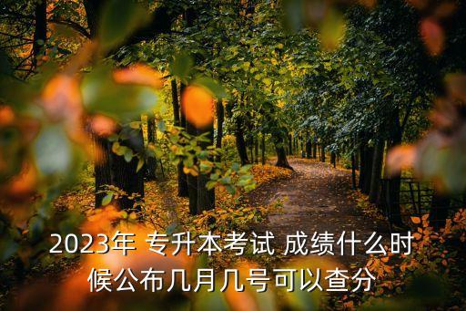 2023年 專升本考試 成績什么時候公布幾月幾號可以查分