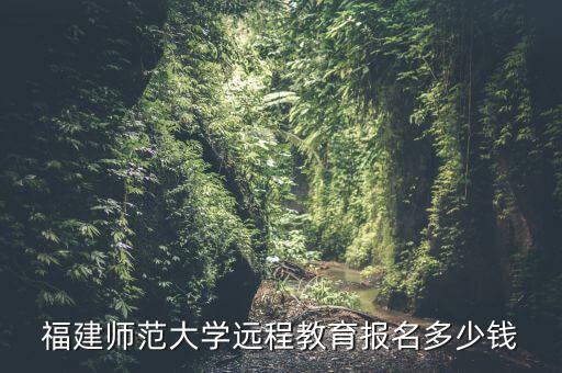 福建師范大學(xué)遠程教育報名多少錢