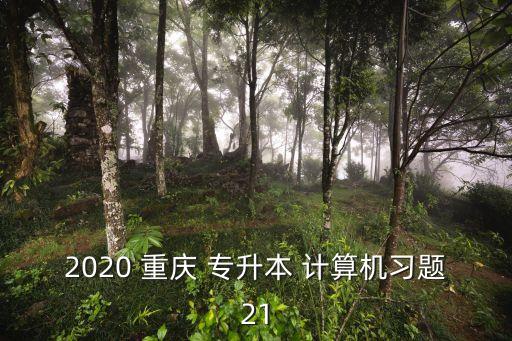 2020 重慶 專升本 計(jì)算機(jī)習(xí)題21