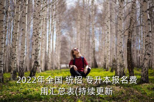 2022年全國 統(tǒng)招 專升本報(bào)名費(fèi)用匯總表(持續(xù)更新