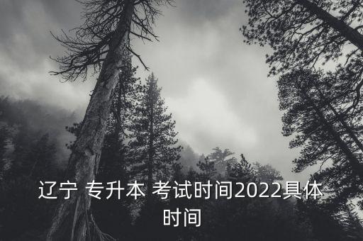 遼寧 專升本 考試時間2022具體時間