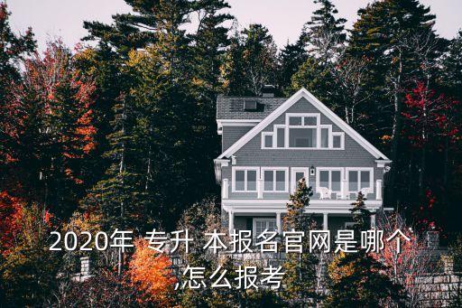 2020年 專升 本報名官網是哪個,怎么報考