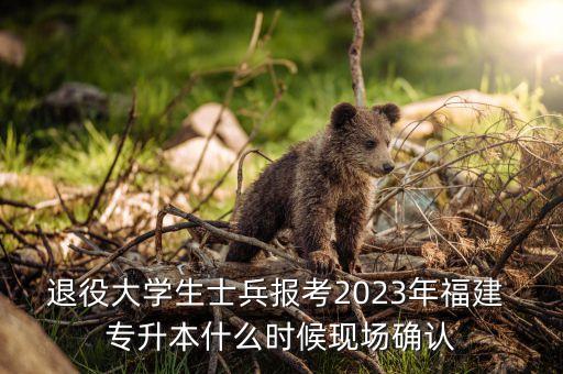 退役大學生士兵報考2023年福建 專升本什么時候現場確認