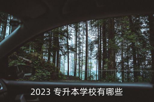 2023 專升本學(xué)校有哪些