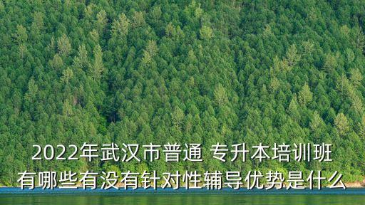 2022年武漢市普通 專升本培訓(xùn)班有哪些有沒有針對性輔導(dǎo)優(yōu)勢是什么