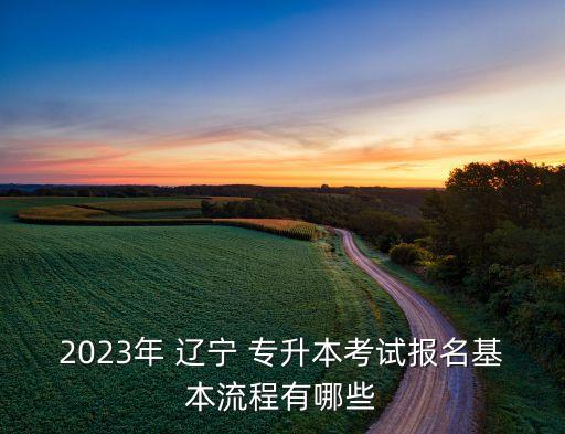 2023年 遼寧 專升本考試報名基本流程有哪些