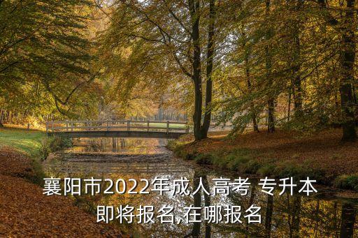  襄陽(yáng)市2022年成人高考 專升本即將報(bào)名,在哪報(bào)名