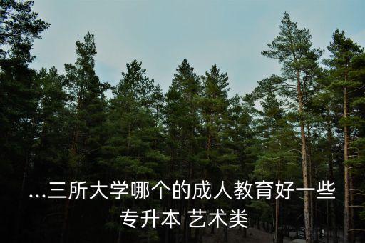 ...三所大學哪個的成人教育好一些 專升本 藝術(shù)類