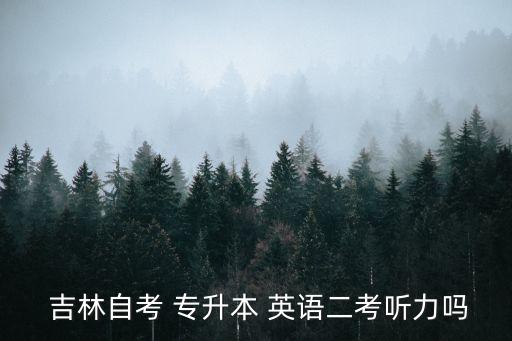  吉林自考 專升本 英語二考聽力嗎