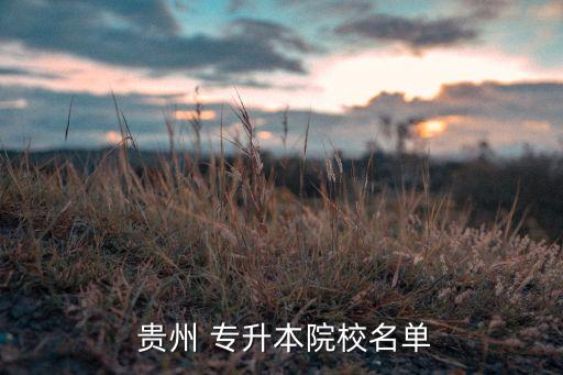 貴州能專升本的大學(xué)有哪些,貴州各大學(xué)專升本錄取分?jǐn)?shù)線