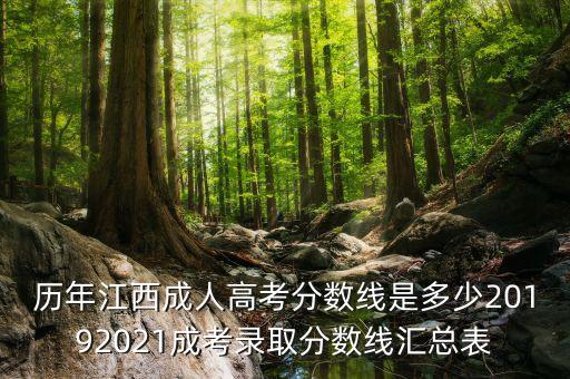 歷年江西成人高考分?jǐn)?shù)線是多少20192021成考錄取分?jǐn)?shù)線匯總表