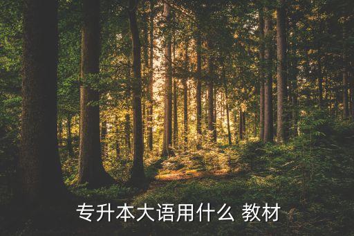  專升本大語用什么 教材