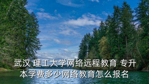  武漢 理工大學網(wǎng)絡遠程教育 專升本學費多少網(wǎng)絡教育怎么報名