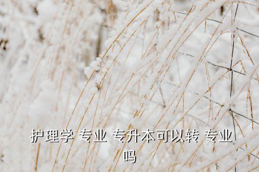 河南護(hù)理專升本換專業(yè)