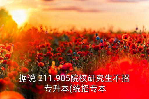 專升本考研211會計,不歧視專升本的211考研學校