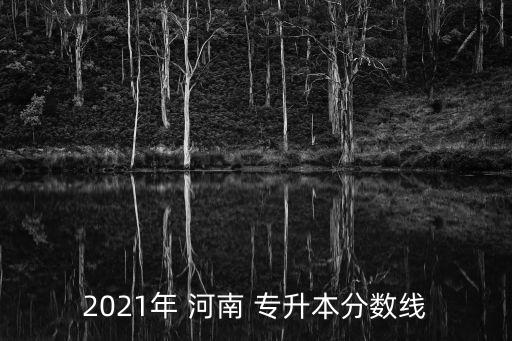 2021年 河南 專升本分數線