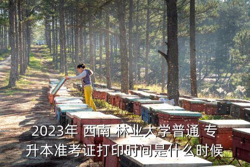 2023年 西南 林業(yè)大學(xué)普通 專升本準(zhǔn)考證打印時(shí)間是什么時(shí)候