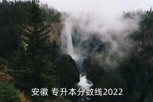  安徽 專升本分數(shù)線2022