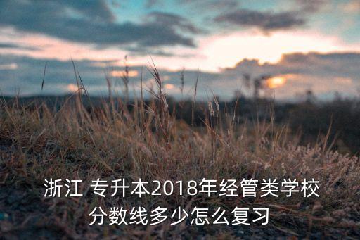  浙江 專升本2018年經(jīng)管類學(xué)校分數(shù)線多少怎么復(fù)習(xí)