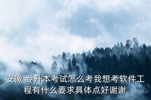 安徽 專升本考試怎么考我想考軟件工程有什么要求具體點(diǎn)好謝謝