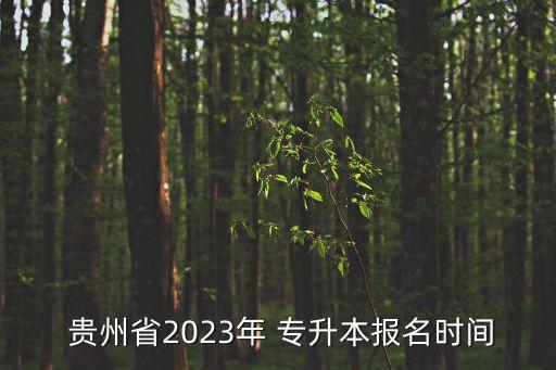  貴州省2023年 專升本報(bào)名時(shí)間