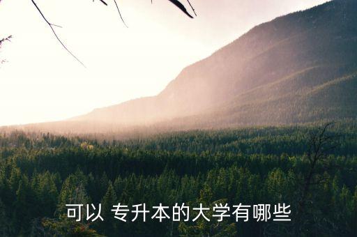 可以 專升本的大學(xué)有哪些