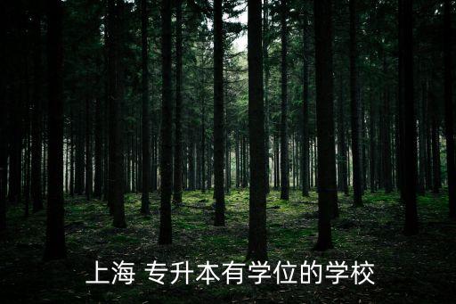 上海有哪些本科專升本,上海專升本的民辦本科學(xué)校