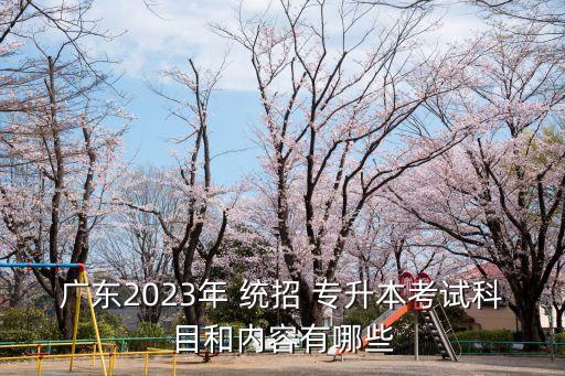 廣東2023年 統(tǒng)招 專升本考試科目和內(nèi)容有哪些