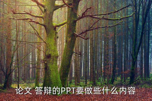 論文 答辯的PPT要做些什么內(nèi)容