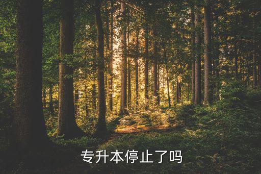  專升本停止了嗎