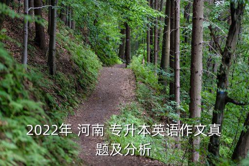 2022年 河南 專升本英語作文真題及分析