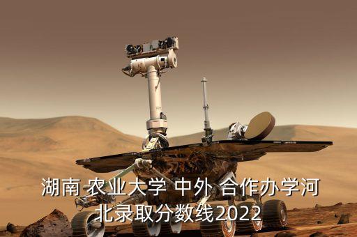  湖南 農(nóng)業(yè)大學 中外 合作辦學河北錄取分數(shù)線2022