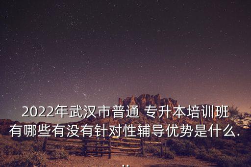 2022年武漢市普通 專升本培訓(xùn)班有哪些有沒(méi)有針對(duì)性輔導(dǎo)優(yōu)勢(shì)是什么...