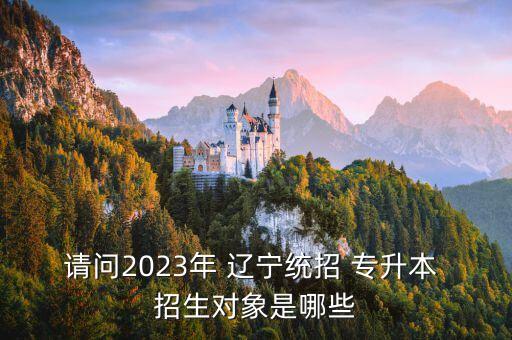 請(qǐng)問(wèn)2023年 遼寧統(tǒng)招 專升本 招生對(duì)象是哪些