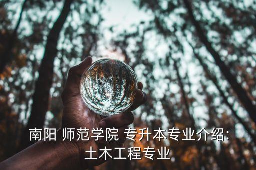 南陽師范學院能專升本嗎