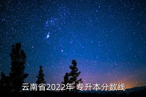  云南省2022年 專升本分?jǐn)?shù)線