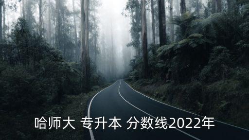 哈師大 專升本 分數(shù)線2022年