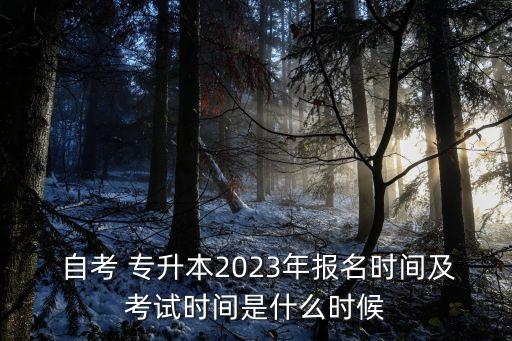  自考 專升本2023年報(bào)名時(shí)間及考試時(shí)間是什么時(shí)候