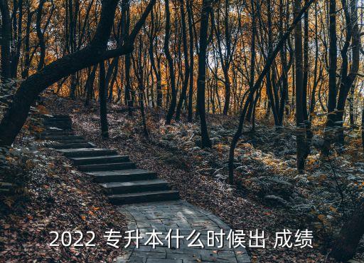 2022 專升本什么時候出 成績