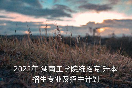 2022年 湖南工學(xué)院統(tǒng)招專 升本招生專業(yè)及招生計(jì)劃