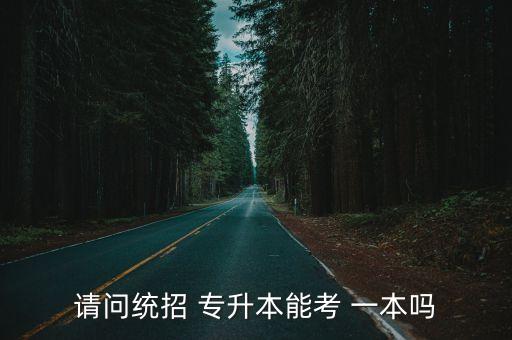 請問統招 專升本能考 一本嗎