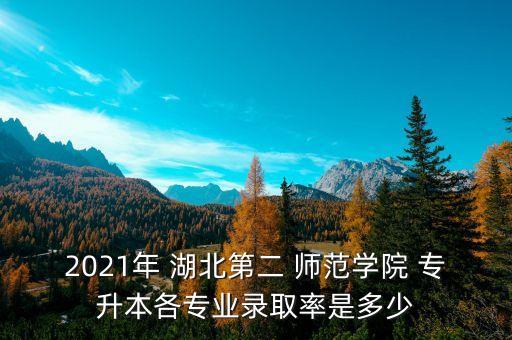 2021年 湖北第二 師范學(xué)院 專升本各專業(yè)錄取率是多少