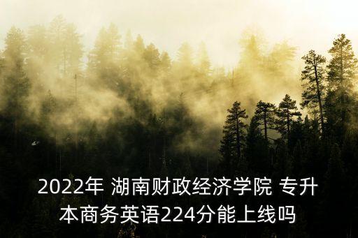 2022年 湖南財(cái)政經(jīng)濟(jì)學(xué)院 專升本商務(wù)英語(yǔ)224分能上線嗎