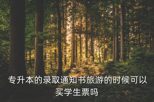  專升本的錄取通知書旅游的時候可以買學(xué)生票嗎