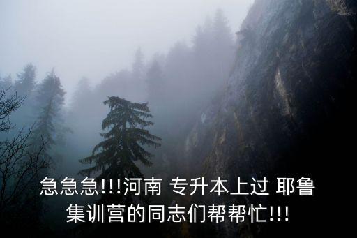 急急急!!!河南 專升本上過 耶魯集訓(xùn)營的同志們幫幫忙!!!