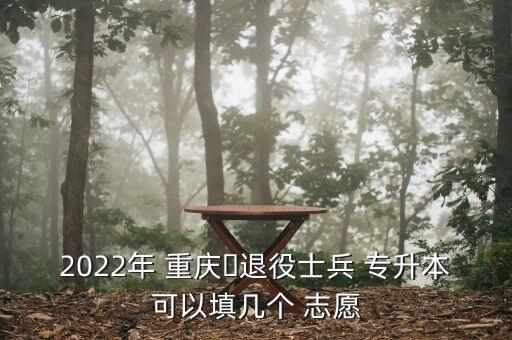 2022年 重慶?退役士兵 專升本可以填幾個(gè) 志愿