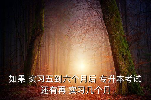 專升本還要實(shí)習(xí)嗎,不是應(yīng)屆畢業(yè)生可以專升本嗎