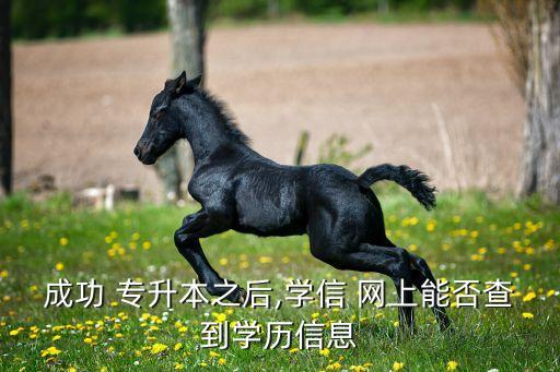 成功 專升本之后,學(xué)信 網(wǎng)上能否查到學(xué)歷信息