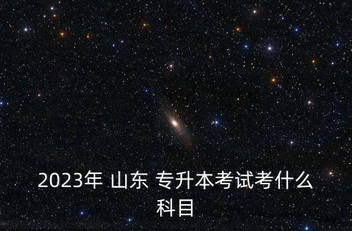 2023年 山東 專(zhuān)升本考試考什么科目