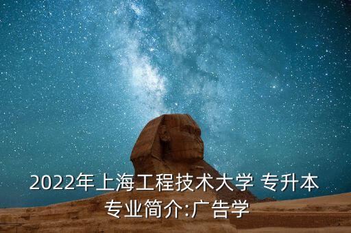 2022年上海工程技術(shù)大學(xué) 專升本 專業(yè)簡介:廣告學(xué)